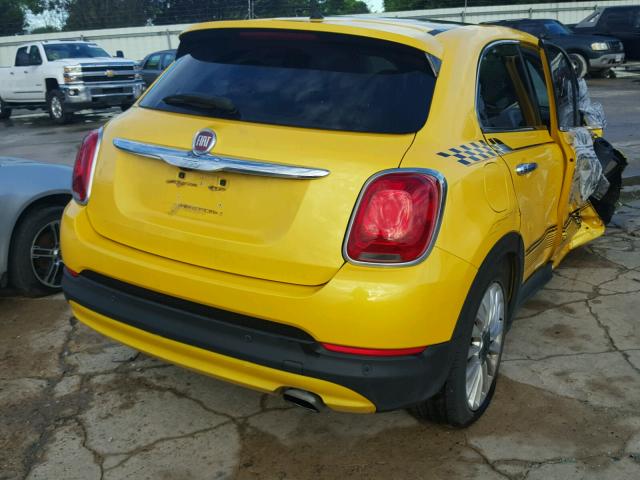 ZFBCFXDT9GP387421 - 2016 FIAT 500X LOUNG YELLOW photo 4