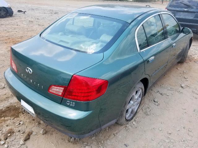 JNKCV51E63M301003 - 2003 INFINITI G35 GREEN photo 4