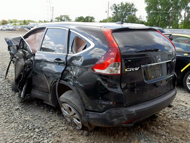 2HKRM4H72DH685924 - 2013 HONDA CR-V EXL BLACK photo 3