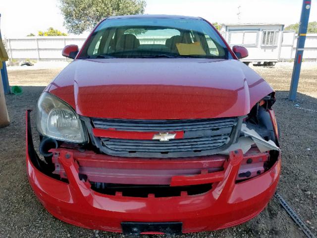 1G1AT58H597156258 - 2009 CHEVROLET COBALT LT RED photo 9