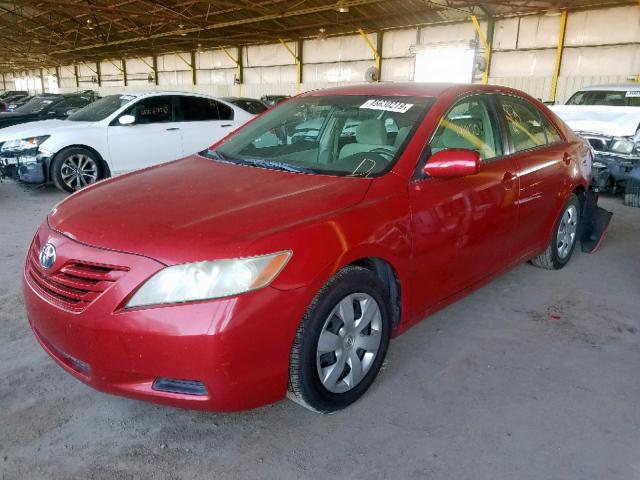 4T1BE46K17U060636 - 2007 TOYOTA CAMRY CE RED photo 2