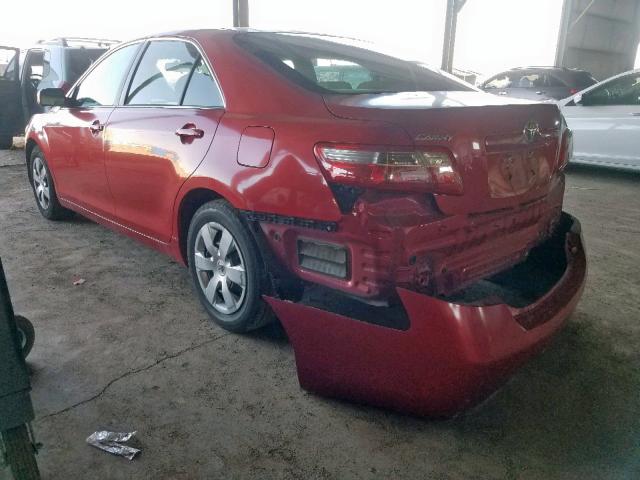 4T1BE46K17U060636 - 2007 TOYOTA CAMRY CE RED photo 3