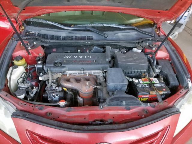 4T1BE46K17U060636 - 2007 TOYOTA CAMRY CE RED photo 7