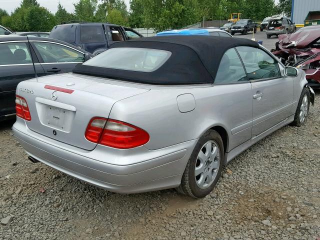 WDBLK65GX1T080003 - 2001 MERCEDES-BENZ CLK 320 SILVER photo 4