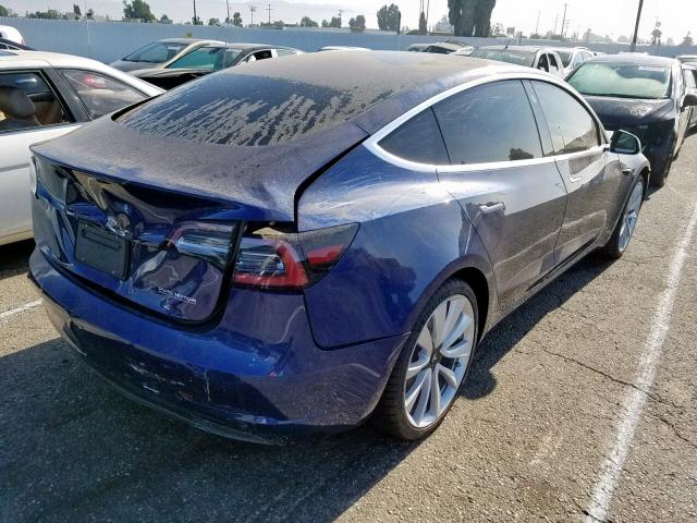 5YJ3E1EB5KF231690 - 2019 TESLA MODEL 3 BLUE photo 4