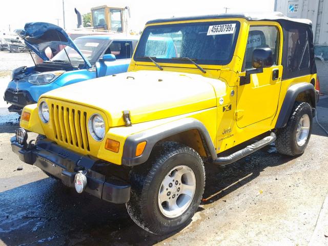 1J4FA39SX3P370004 - 2003 JEEP WRANGLER C YELLOW photo 2