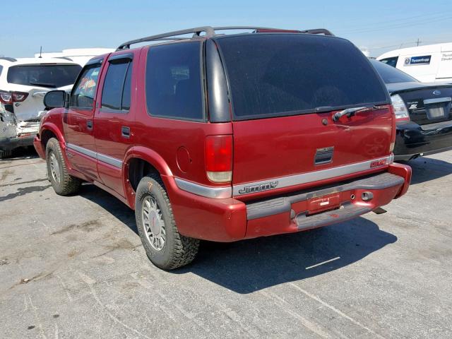 1GKDT13W212226999 - 2001 GMC JIMMY RED photo 3