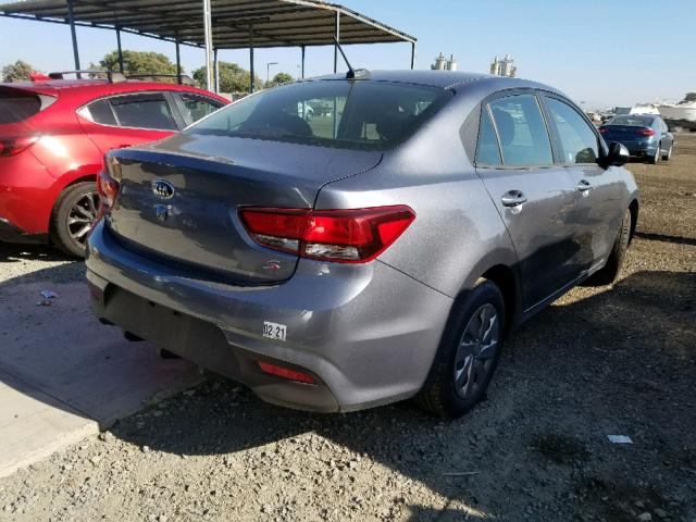 3KPA24AB5KE164070 - 2019 KIA RIO S BLUE photo 4