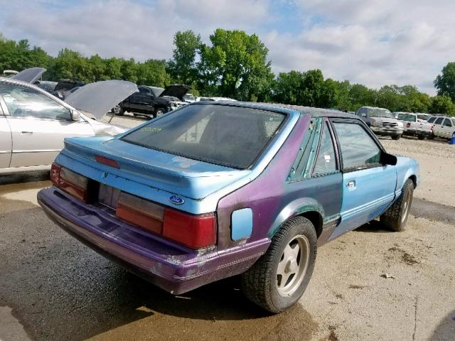 1FABP28M8GF296177 - 1986 FORD MUSTANG LX PURPLE photo 4