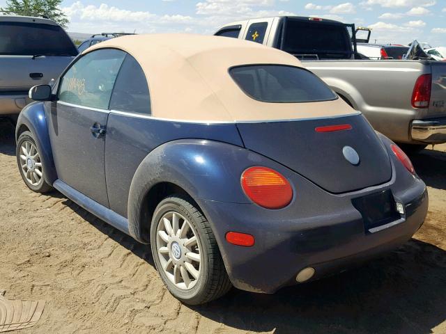 3VWCM31Y25M359780 - 2005 VOLKSWAGEN NEW BEETLE BLUE photo 3
