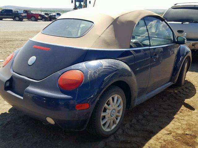 3VWCM31Y25M359780 - 2005 VOLKSWAGEN NEW BEETLE BLUE photo 4