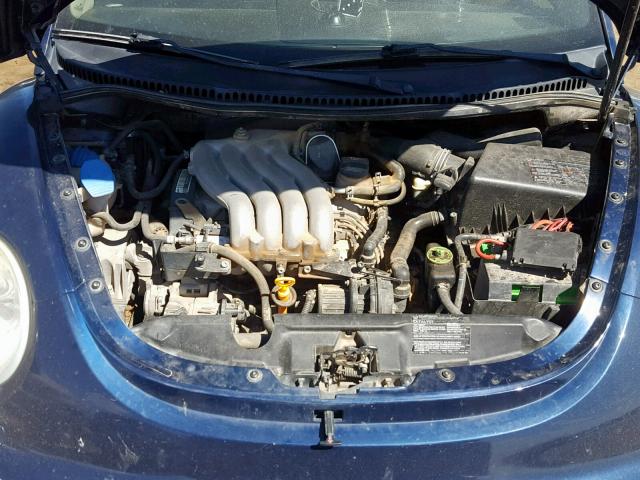 3VWCM31Y25M359780 - 2005 VOLKSWAGEN NEW BEETLE BLUE photo 7
