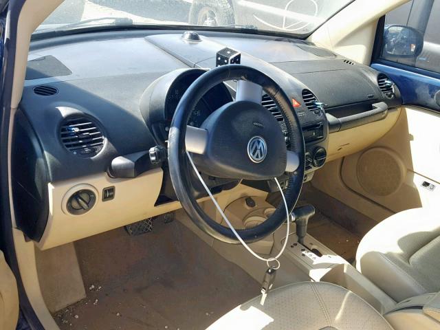 3VWCM31Y25M359780 - 2005 VOLKSWAGEN NEW BEETLE BLUE photo 9