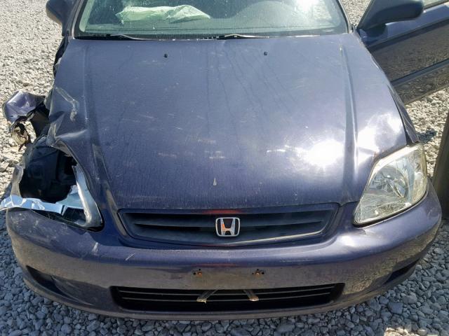 2HGEJ6445XH106552 - 1999 HONDA CIVIC DX BLUE photo 7