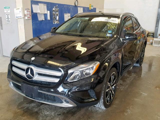 WDCTG4GB5FJ112099 - 2015 MERCEDES-BENZ GLA 250 4M BLACK photo 2