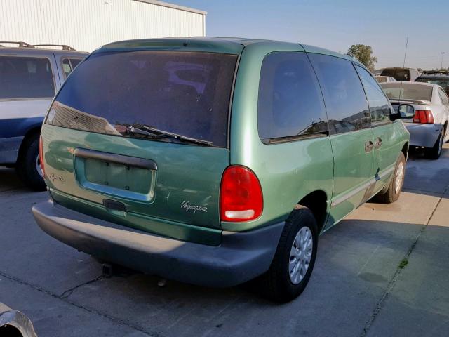 2P4FP25B8XR356493 - 1999 PLYMOUTH VOYAGER GREEN photo 4