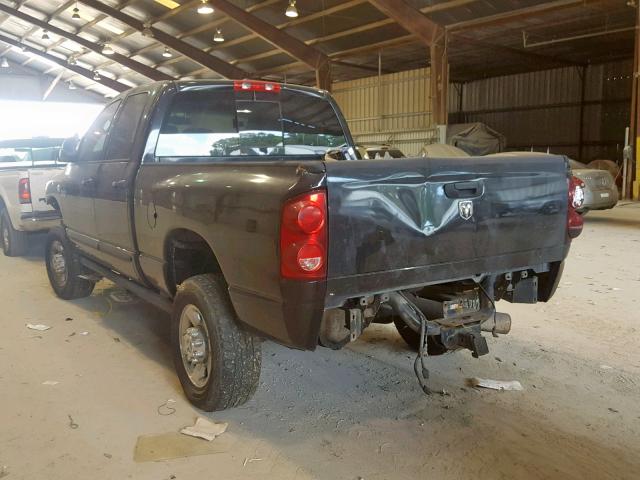 1D7KS28C97J534802 - 2007 DODGE RAM 2500 S შავი ფოტო 3