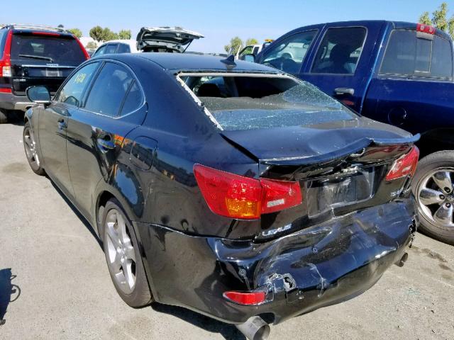 JTHBE262082015353 - 2008 LEXUS IS 350 BLACK photo 3