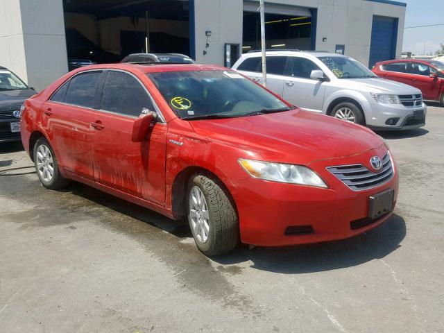 4T1BB46K98U061320 - 2008 TOYOTA CAMRY HYBR RED photo 1