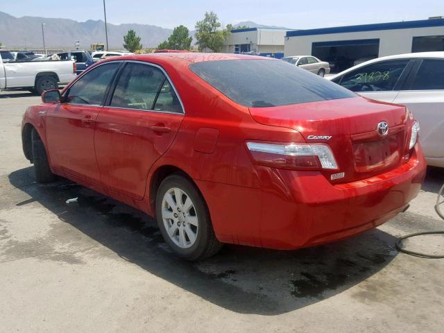 4T1BB46K98U061320 - 2008 TOYOTA CAMRY HYBR RED photo 3