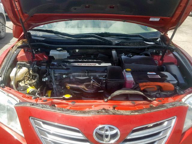 4T1BB46K98U061320 - 2008 TOYOTA CAMRY HYBR RED photo 7