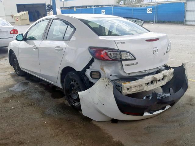 JM1BL1U50B1491428 - 2011 MAZDA 3 S WHITE photo 3