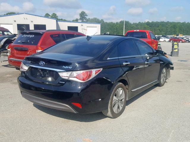 KMHEC4A42EA104878 - 2014 HYUNDAI SONATA HYB BLACK photo 4