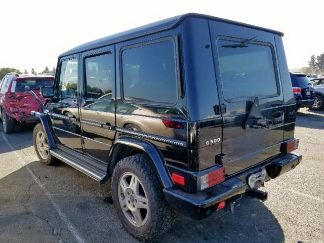 WDCYR49E65X160309 - 2005 MERCEDES-BENZ G 500 BLACK photo 3