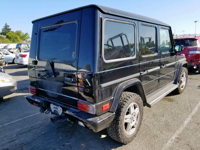 WDCYR49E65X160309 - 2005 MERCEDES-BENZ G 500 BLACK photo 4