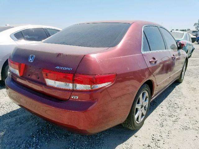 1HGCM66583A041788 - 2003 HONDA ACCORD RED photo 4