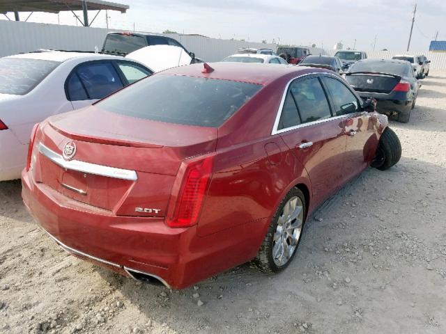 1G6AS5SX9E0134747 - 2014 CADILLAC CTS PERFOR RED photo 4