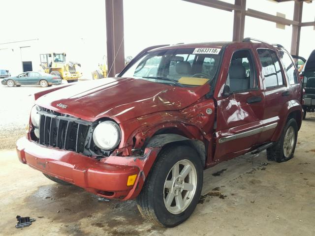 1J4GL58K46W235798 - 2006 JEEP LIBERTY LI RED photo 2