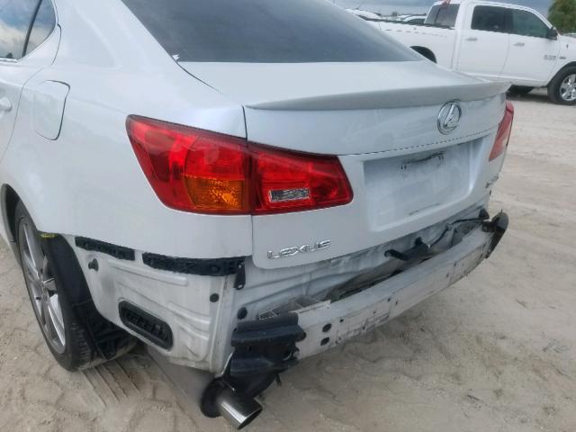 JTHBK262482069960 - 2008 LEXUS IS 250 SILVER photo 9