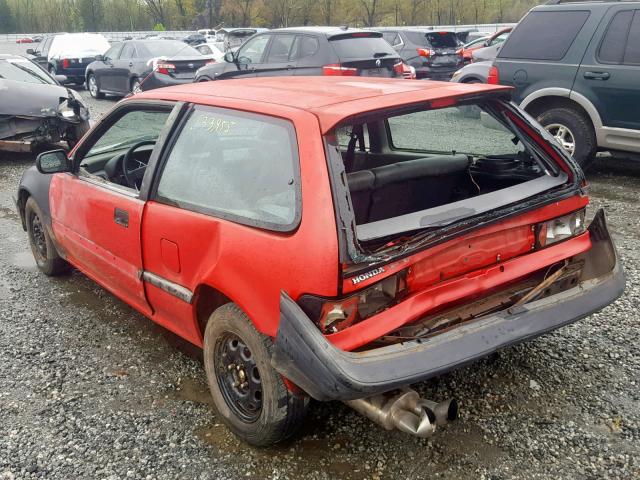 2HGED6348MH542879 - 1991 HONDA CIVIC RED photo 3