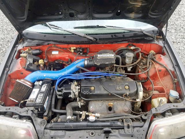 2HGED6348MH542879 - 1991 HONDA CIVIC RED photo 7