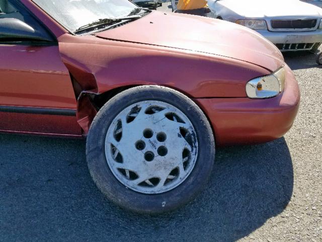 1Y1SK5288WZ430801 - 1998 CHEVROLET GEO PRIZM MAROON photo 9