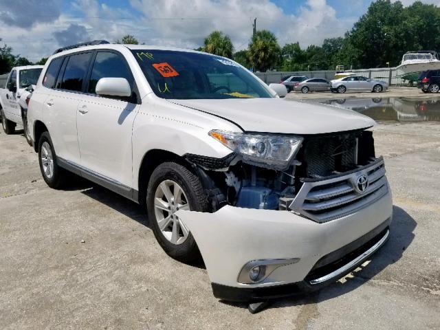 5TDZK3EH6DS139909 - 2013 TOYOTA HIGHLANDER WHITE photo 1