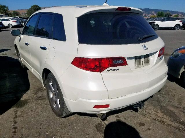 5J8TB18588A007394 - 2008 ACURA RDX TECHNO WHITE photo 3