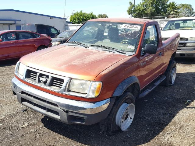 1N6DD21Y0WC311857 - 1998 NISSAN FRONTIER X ORANGE photo 2