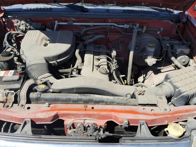 1N6DD21Y0WC311857 - 1998 NISSAN FRONTIER X ORANGE photo 7