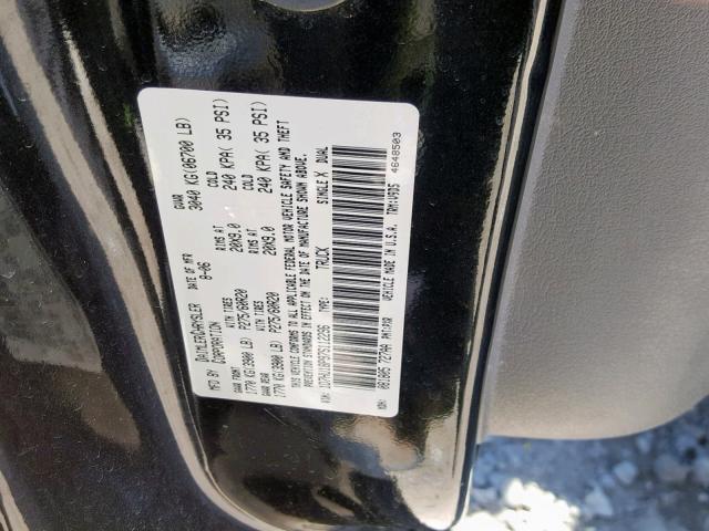 1D7HU18P97S112296 - 2007 DODGE RAM 1500 S BLACK photo 10