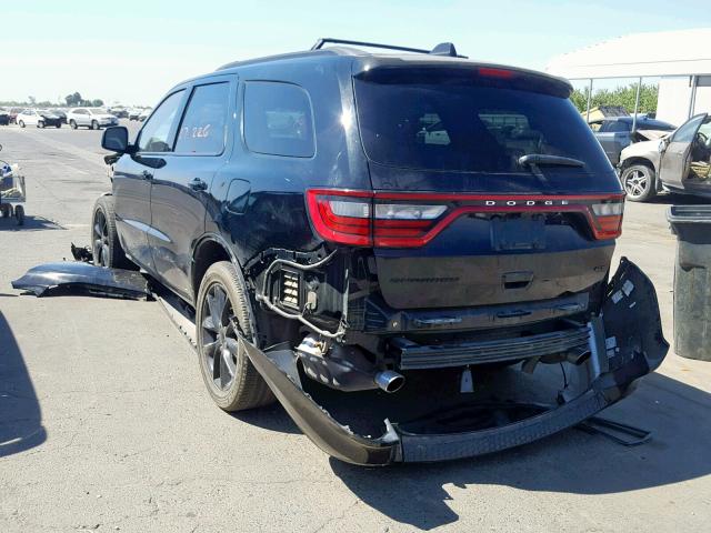 1C4RDHDG1JC172670 - 2018 DODGE DURANGO GT BLACK photo 3