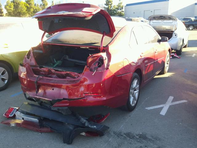 1G11C5SLXEF110986 - 2014 CHEVROLET MALIBU 1LT RED photo 4