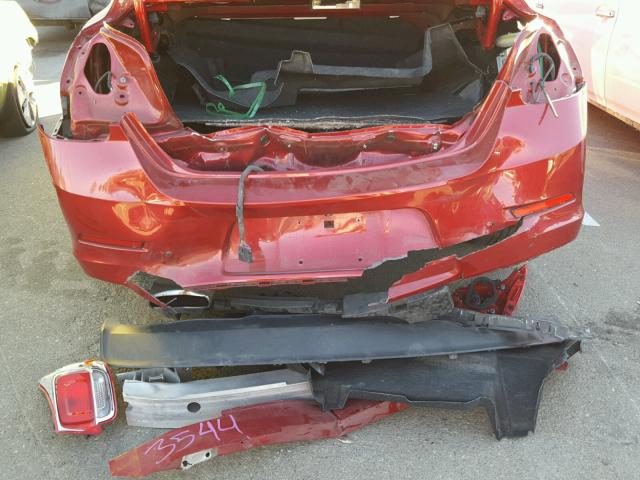 1G11C5SLXEF110986 - 2014 CHEVROLET MALIBU 1LT RED photo 9