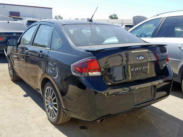 1FAHP3GN3BW127512 - 2011 FORD FOCUS SES BLACK photo 3