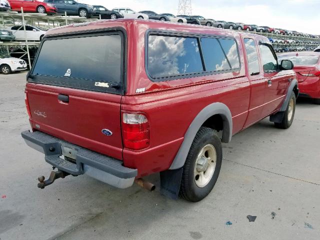 1FTZR15E11PA82420 - 2001 FORD RANGER SUP RED photo 4