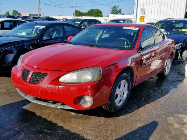 2G2WP552881103636 - 2008 PONTIAC GRAND PRIX RED photo 2