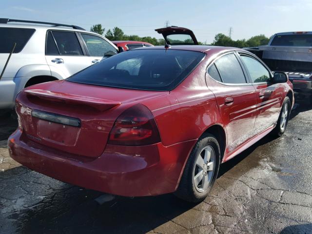 2G2WP552881103636 - 2008 PONTIAC GRAND PRIX RED photo 4