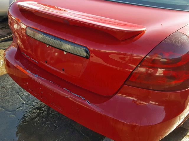 2G2WP552881103636 - 2008 PONTIAC GRAND PRIX RED photo 9