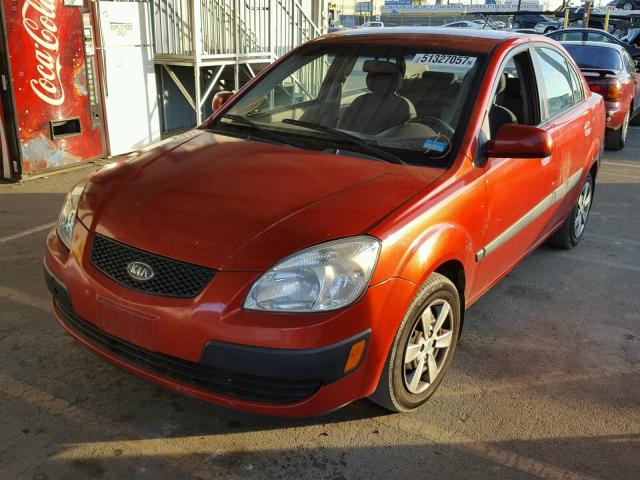 KNADE123786348609 - 2008 KIA RIO BASE RED photo 2